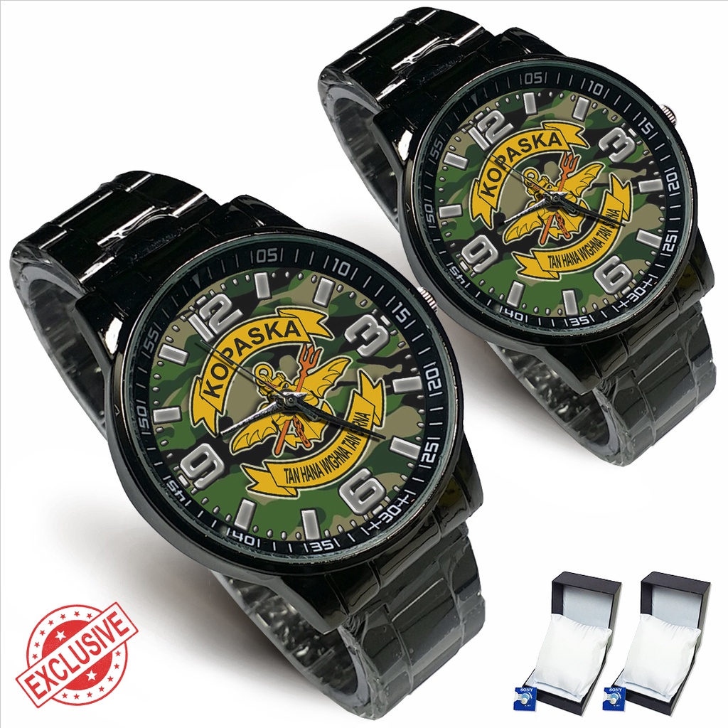 Jam Tangan Rantai Couple TNI KOPASKA 02 (Limited Edition)