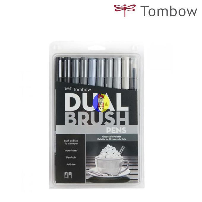 

Open Ds] New ! Tombow Dual Brush Pen Grayscale Pallete Set 10 Clr
