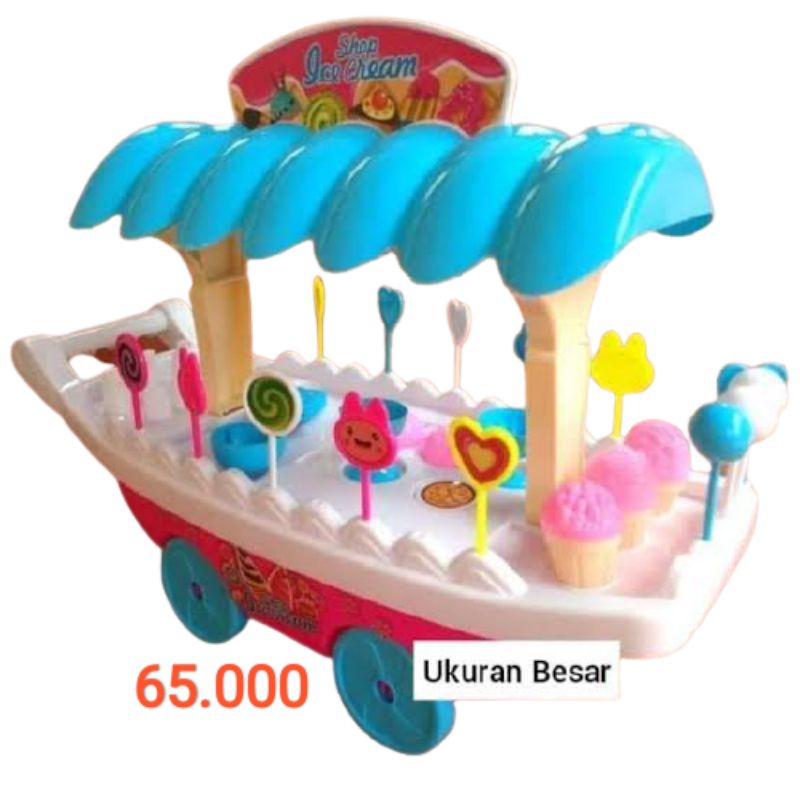 mainan anak gerobak es krim ice cream besar