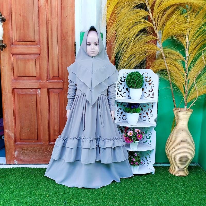 COD☑️PAKAIAN GAMIS ANAK HIJAB/MATT MOSCREPE FULL/3SIZE 3-5THN_6-8THN_9-11THN/GAMIS ANAK SYARI ESTY  KIDS/PAKAIAN ANAK MUSLIM TERBARU/GOOD QUALITY