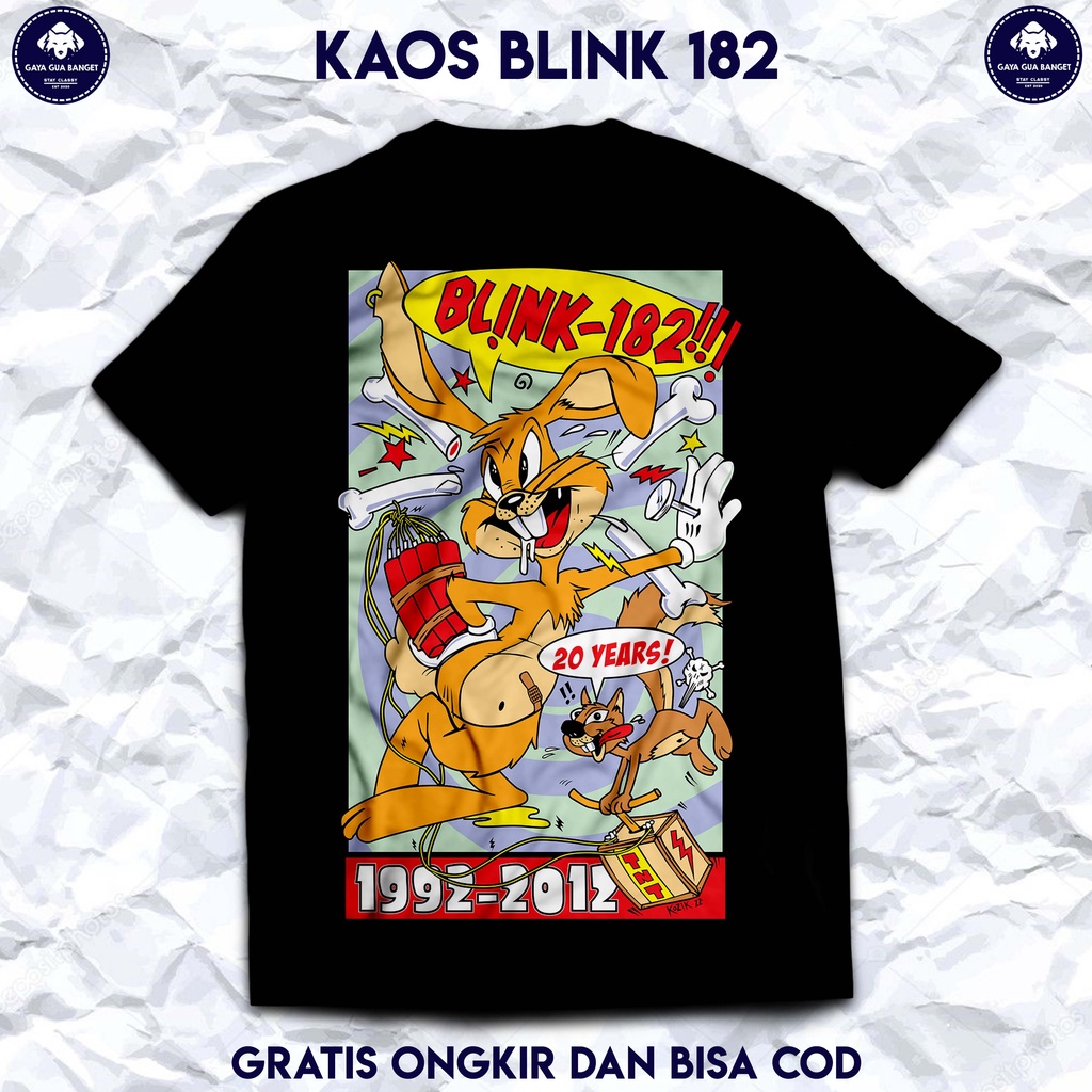 Blink 182 Kaos Band Pria dan Wanita. Kaos Musik Band Rock Blink 182 Original.