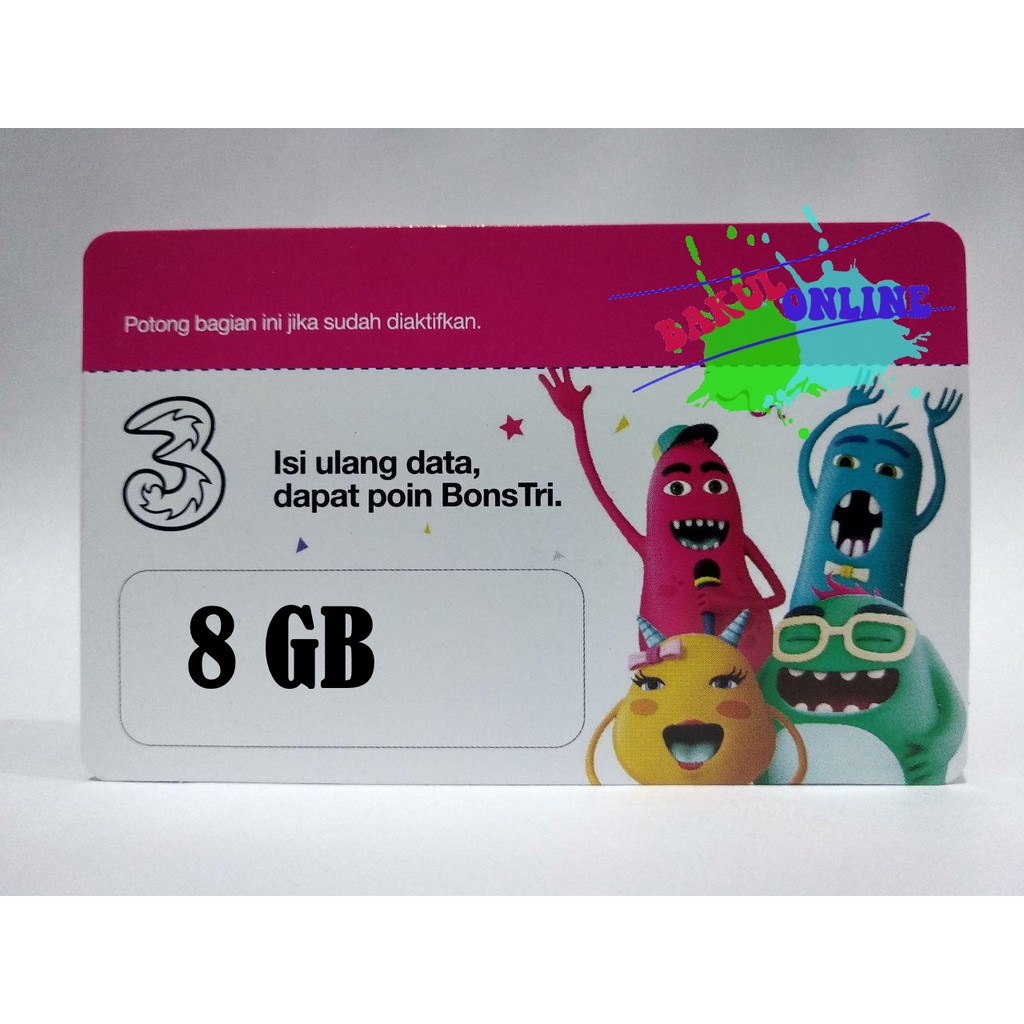 Voucher Three Data Tri Aon 12GB Kuota 12 GB