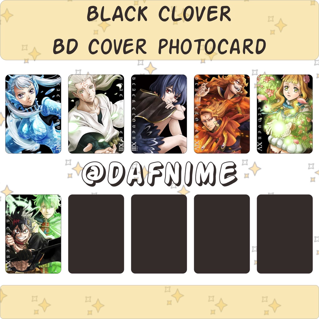 BLACK CLOVER BD COVER EDITION PHOTOCARD ANIME