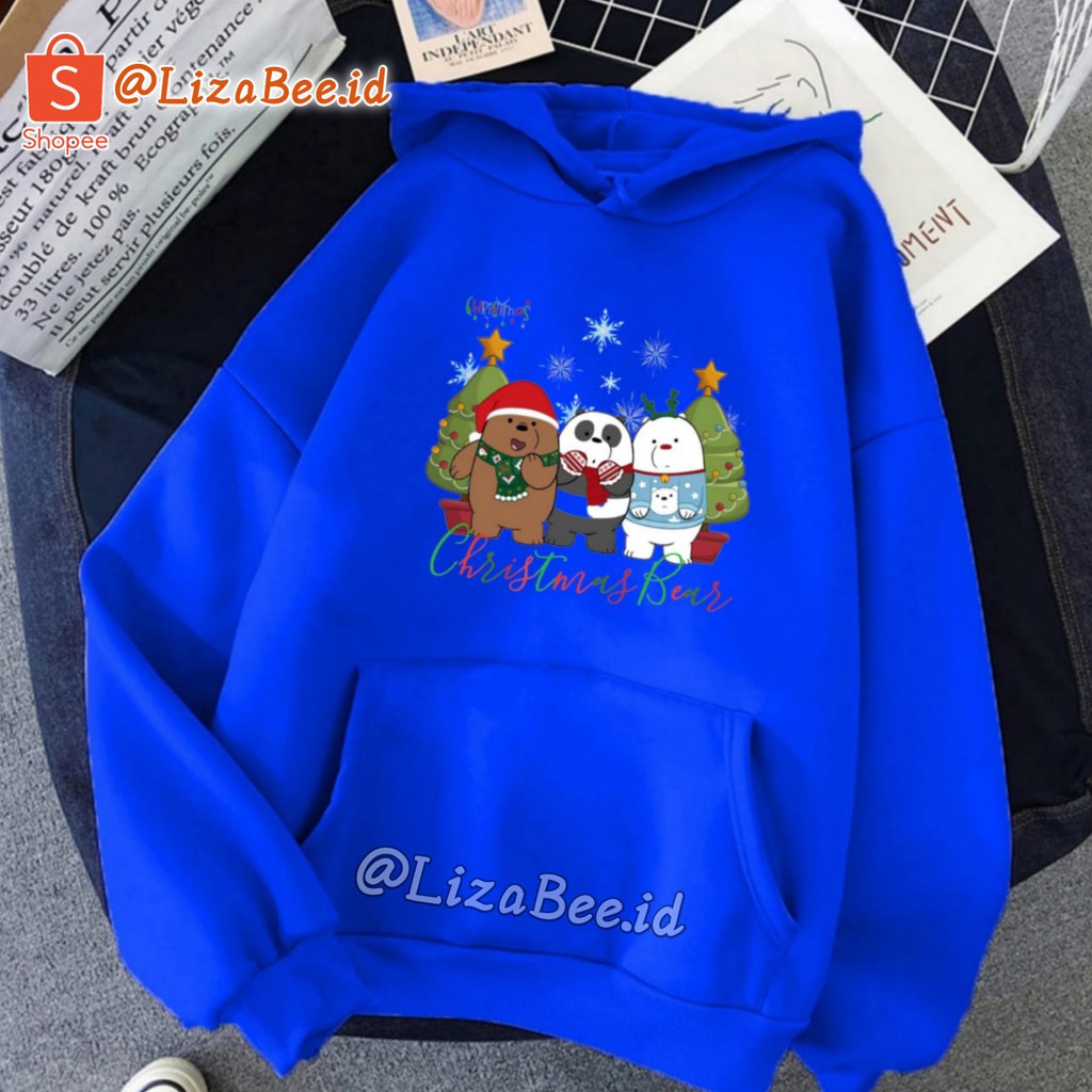 Hoodie Natal We Bare Bears Beruang Marry Christmas Baju Natal Marry Christmas Sweater Natal Jaket Natal Terbaru Hoodie Wanita Gambar Bears Oversize Korean Style Sweater Murah Tebal Xxl Kekinian Lilac Panda Boba