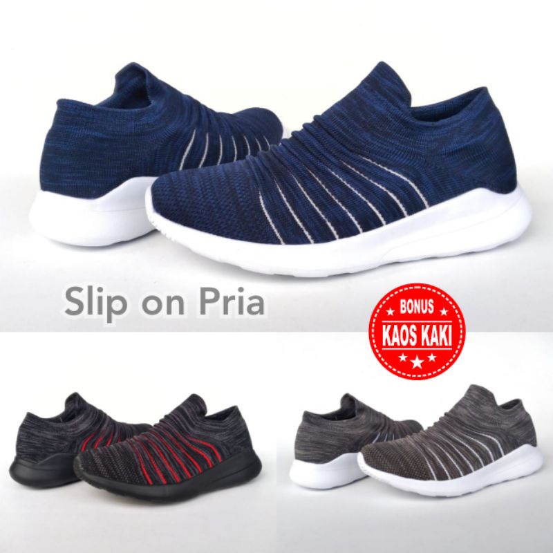 SEPATU SLIP ON PRIA TANPA TALI RINGAN KUALITAS ORI