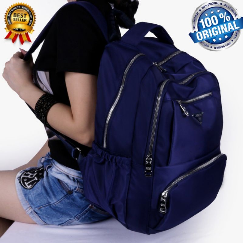 ORIGINAL Tas Ransel Chibao Laptop JUMBO Wanita Import Korea 14 Inch Waterproof Anti Air Best Seller