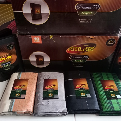 SARUNG ATLAS PREMIUM 770 SONGKET HARGA 10PCS