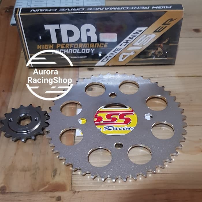 Q.W475 GEAR SET SSS NEW JUPITER MX 135 & RANTAI 415 TDR ER