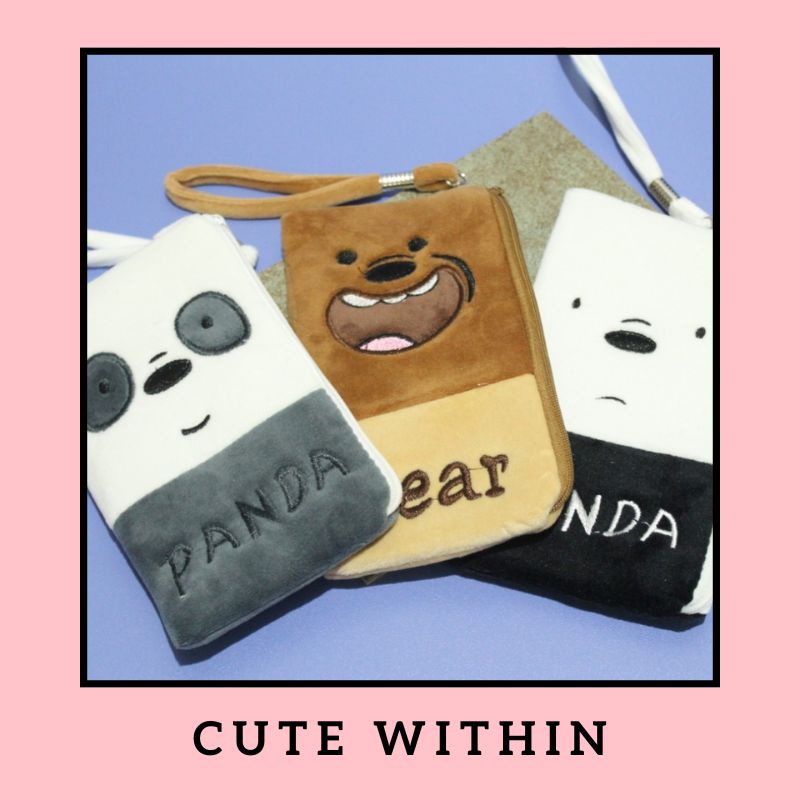 

Pouch panjang WE BARE BEAR kotak pensil wbb lucu unik - PANDA ICE BEAR GRIZZLY - tempat pensil case dompet lucu unik murah alat tulis sekolah kantor kerja