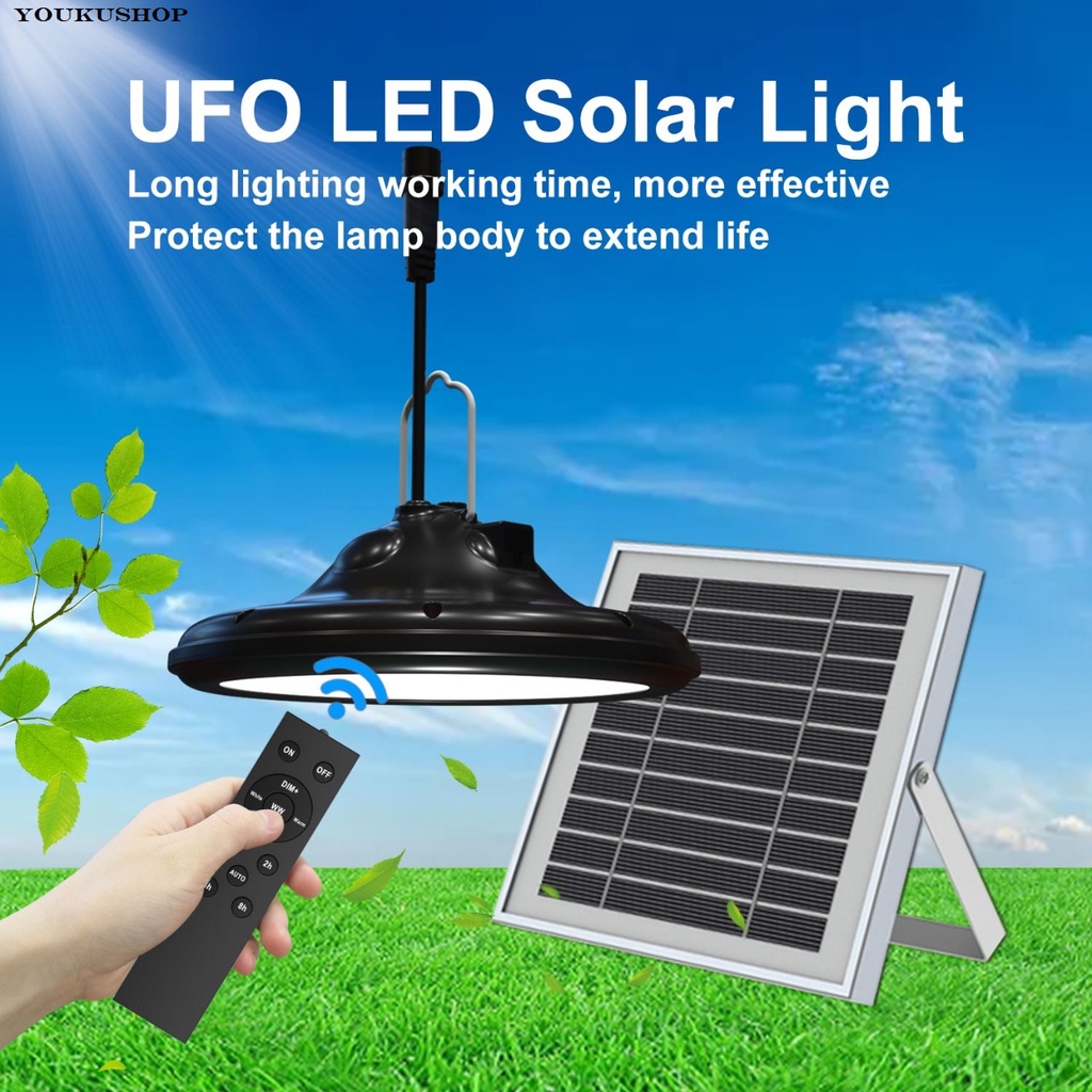 Lampu LED Solar Indoor LAMPU UFO LED Solar Light Lampu Panel Surya LED