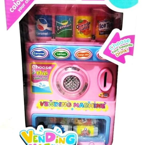 MAINAN MESIN PENJUAL MINUMAN OTOMATIS KOIN VENDING MACHINE MINUMAN