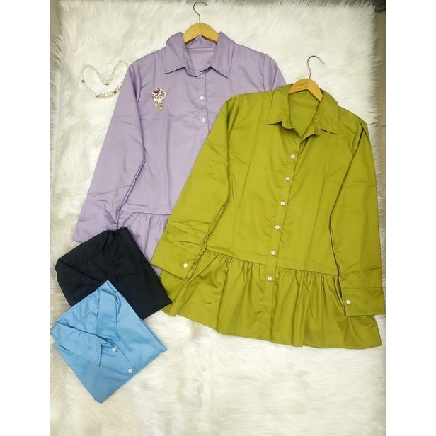 FALIA KEMEJA / ATASAN WANITA KATUN POPLIN /  BLOUSE TERBARU YANG LAGI VIRAL KEKINIAN / ATASAN WANITA BESTSELLER