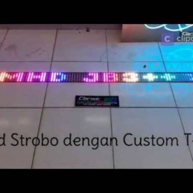 LED STROBO KACA DENGAN TEKS BISA DI ATUR TULISAN DENGAN ANDROID
