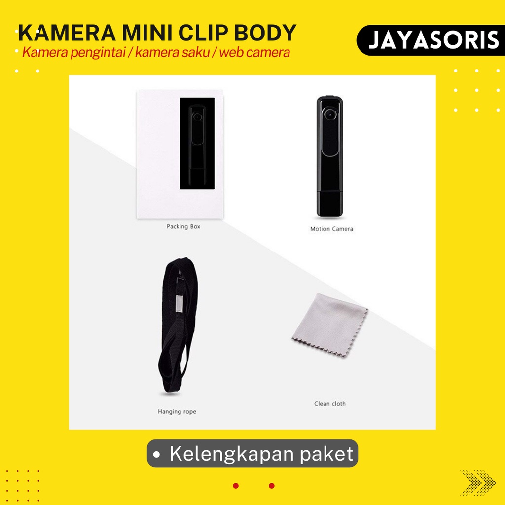 Kamera Tersembunyi Mini Tanpa Kabel CCTV Mini Tanpa Wifi Spy Cam Spycam Hidden Camera Pengintai HD Kecil camera web cam Mata mata pengintip full hd js47