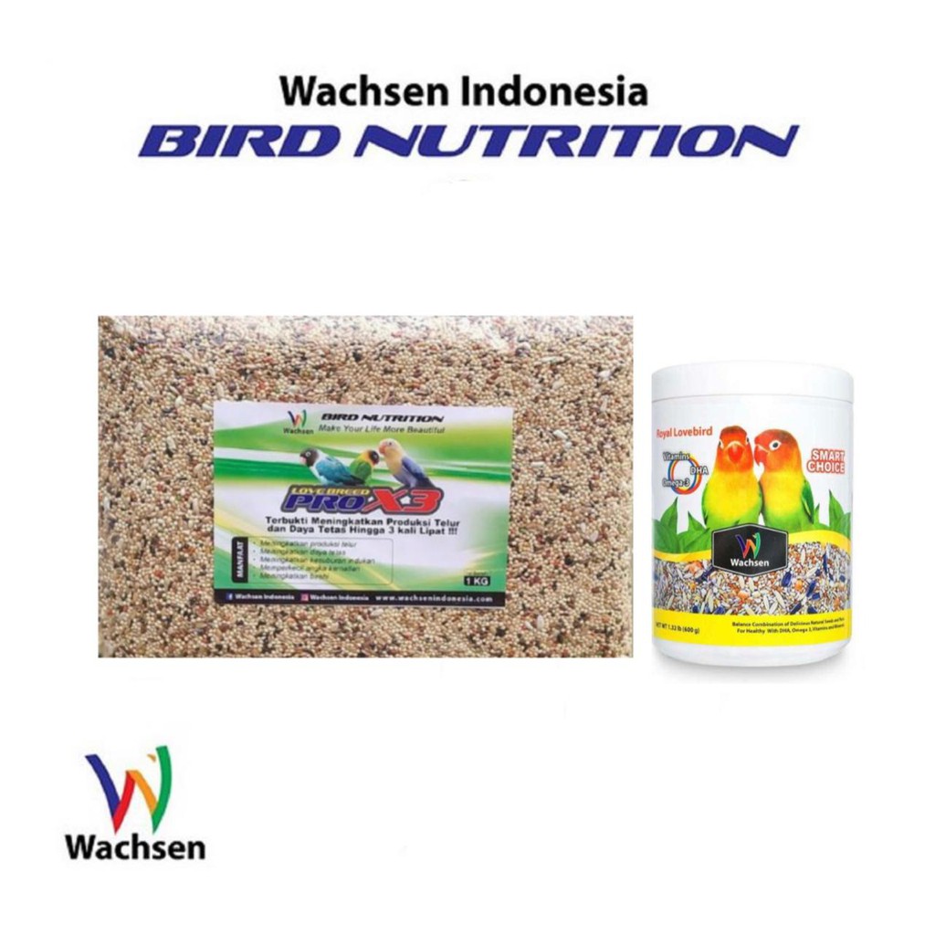 Wachsen Lovebreed Pro X3 Pakan Khusus Ternak Burung Lovebird dan Royal Lovebird Pakan harian Lovebir