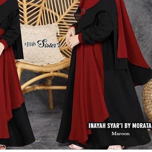 ✯ INAYAH SYARI KIDS Baju Gamis Syari Anak Muslimah Model Terbaru 2021 Baju Anak Umur 8 - 11 tahun ✮