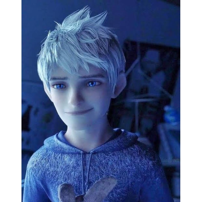 jack frost wig cosplay cowok silver abu
