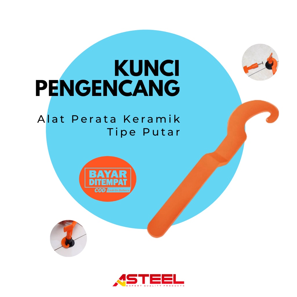 Alat Pengunci Reusable perata pasang keramik ASTEEL tipe putar 1 buah berkualitas