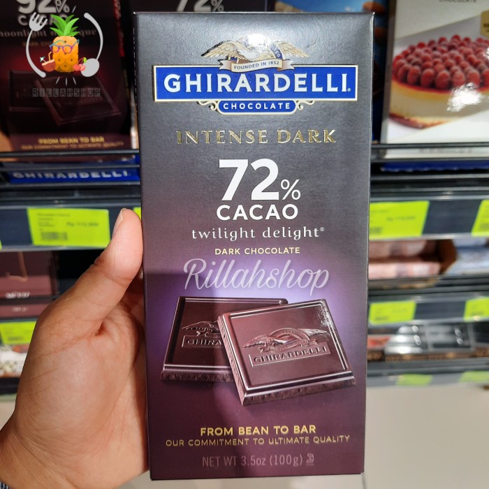 

Ghirardelli Twilight Delight 72% Dark Chocolate (100g)