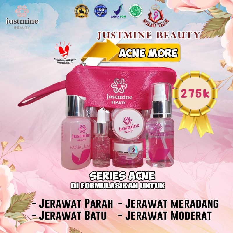 JUSTMINE GLOW JELLY ACNE MORE REMOVE SPOT ULTIMA COD SKINCARE BPOM-ACNE MORE