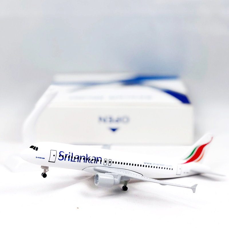 Srilankan Model Pesawat Airbus 320 Lanka A320 Bahan Alloy Metal Ukuran 20CM