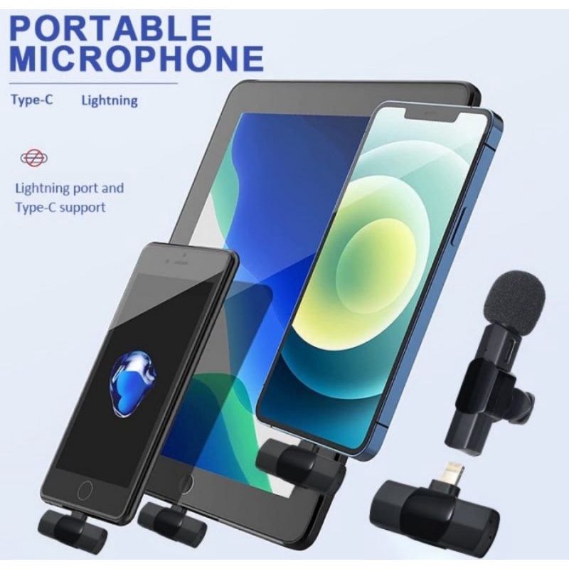 CLIP-ON MINI WIRELESS FORTABLE LAVALIER MICROPHONE IPHONE