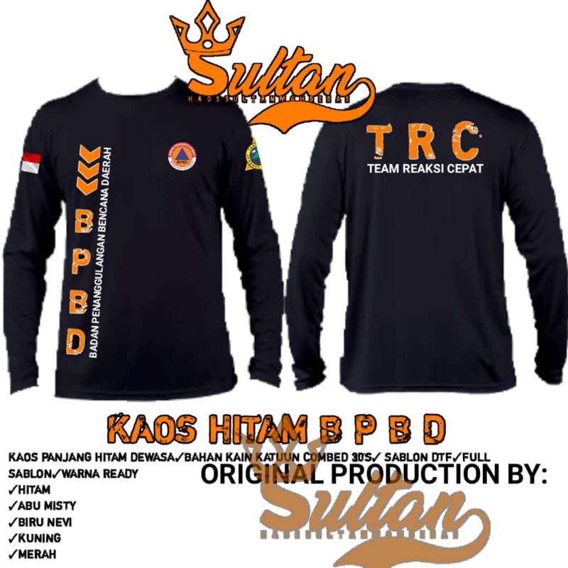 kaos BPBD TRC/Baju BPBD desain Baru