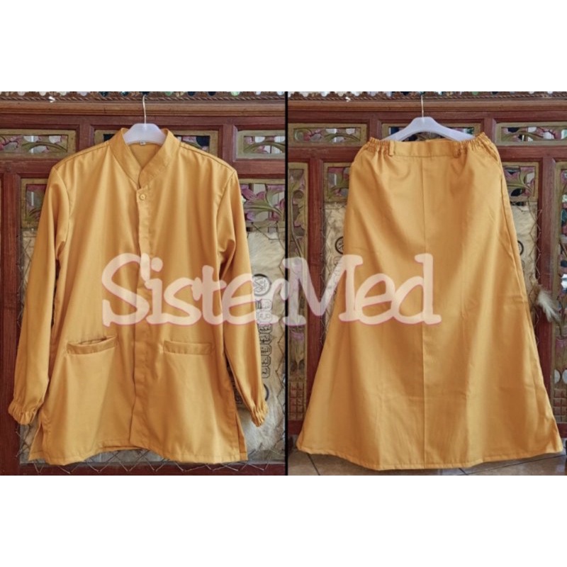 Baju Jaga Scrub Dokter/ Perawat/ Bidan Kancing Full