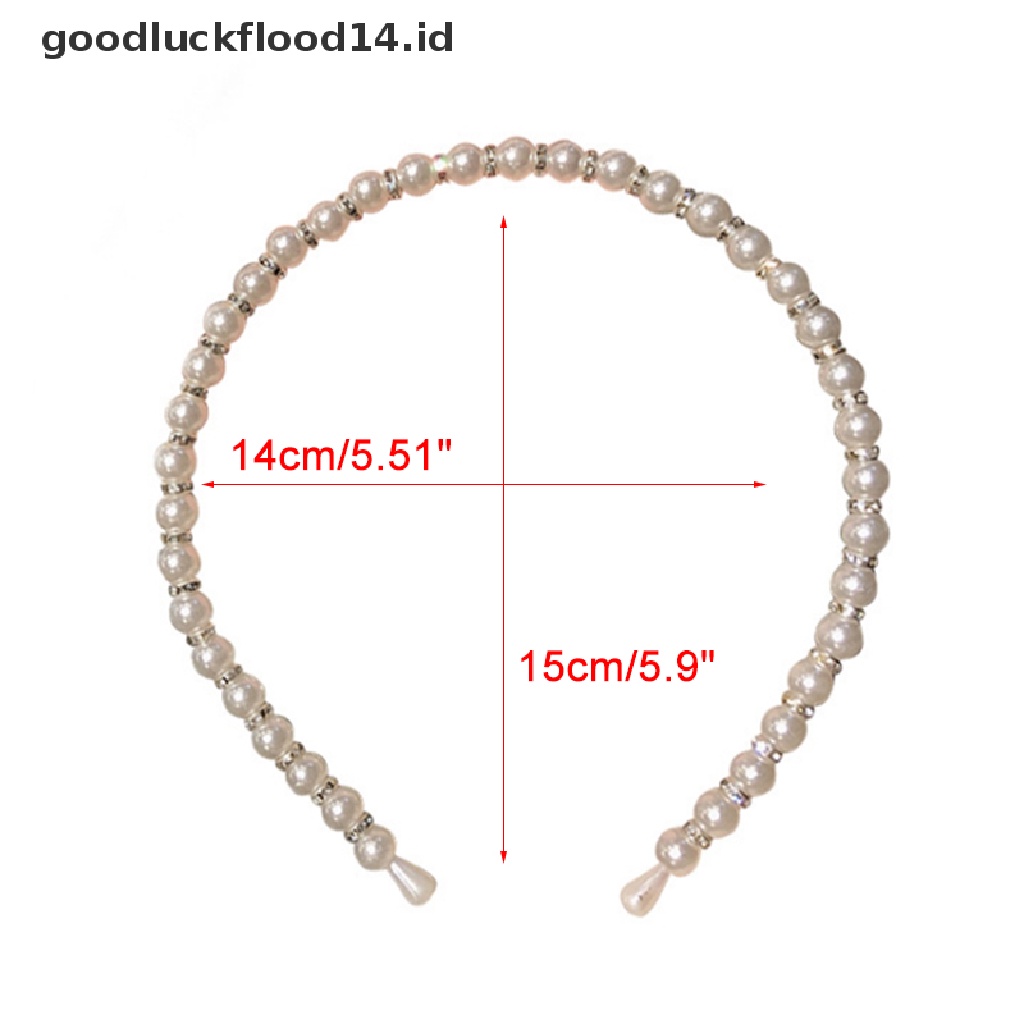 [OOID] Punk Women Pearls Simple Hairbands Sweet Headband Hair Hoops Holder Head Band ID