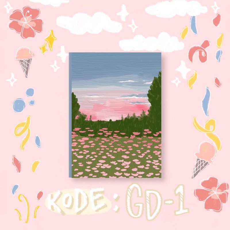 

GD1 Notebook Hardcover Flower Journal