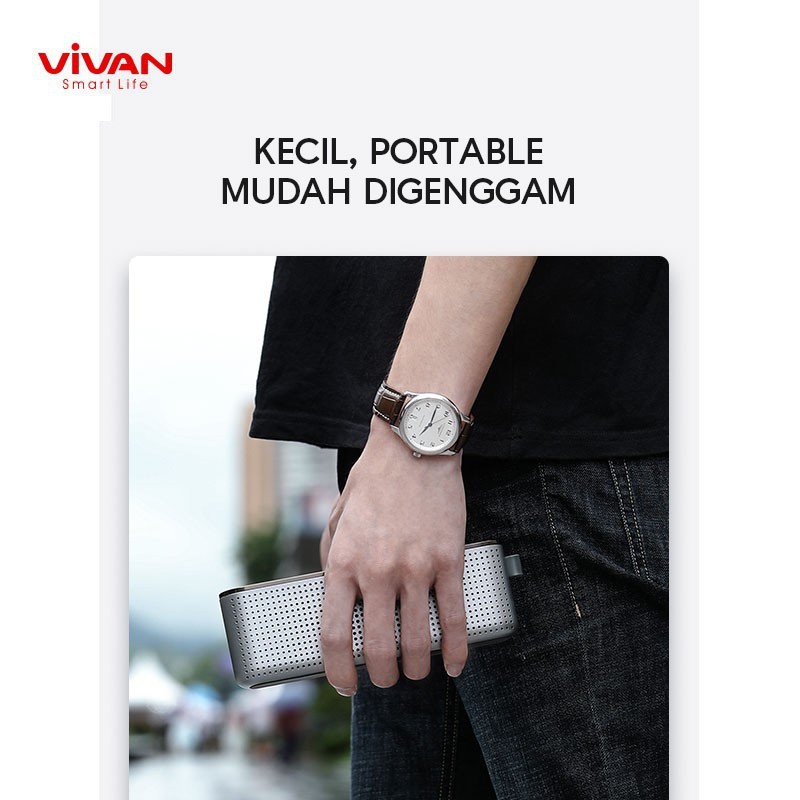 Speaker Bluetooth HI-Fi VIVAN VS10 Portable Waterproof IPX7 10W Mega Bass - Garansi Resmi 1 Tahun