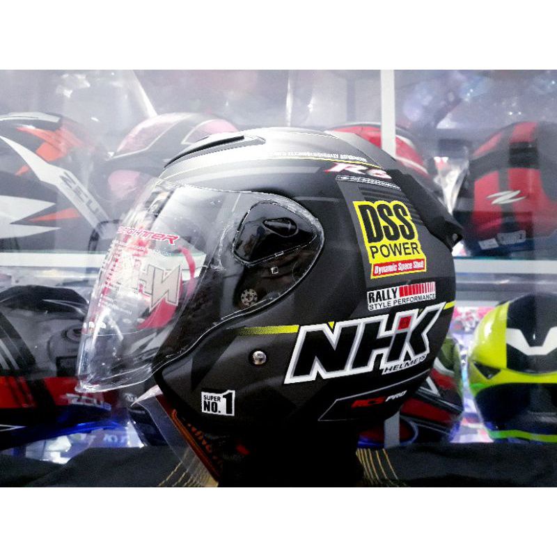 NHK HELM R6 MOTIF RALLY | BLACK MATT SILVER YELLOW | NHK R6 ORIGINAL