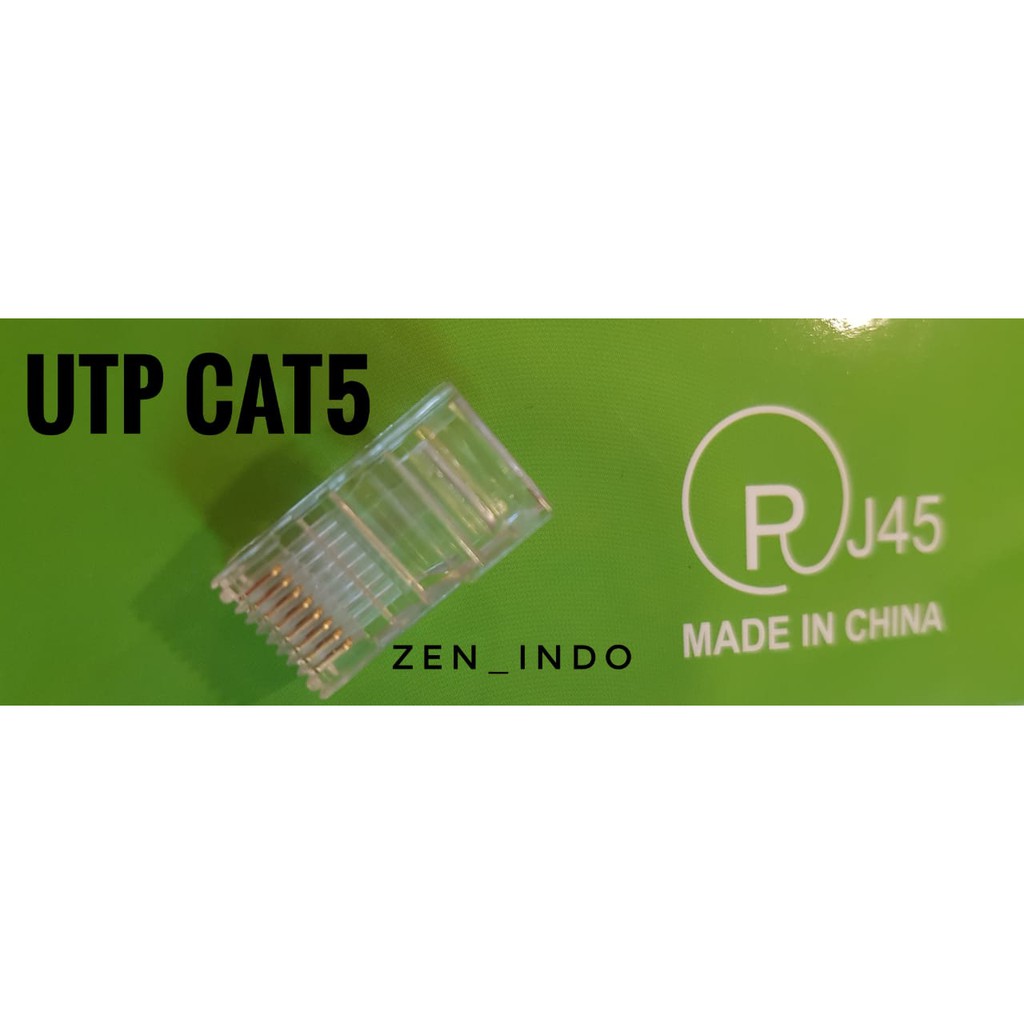 Konektor RJ45 UTP Cat5e isi 100 buah