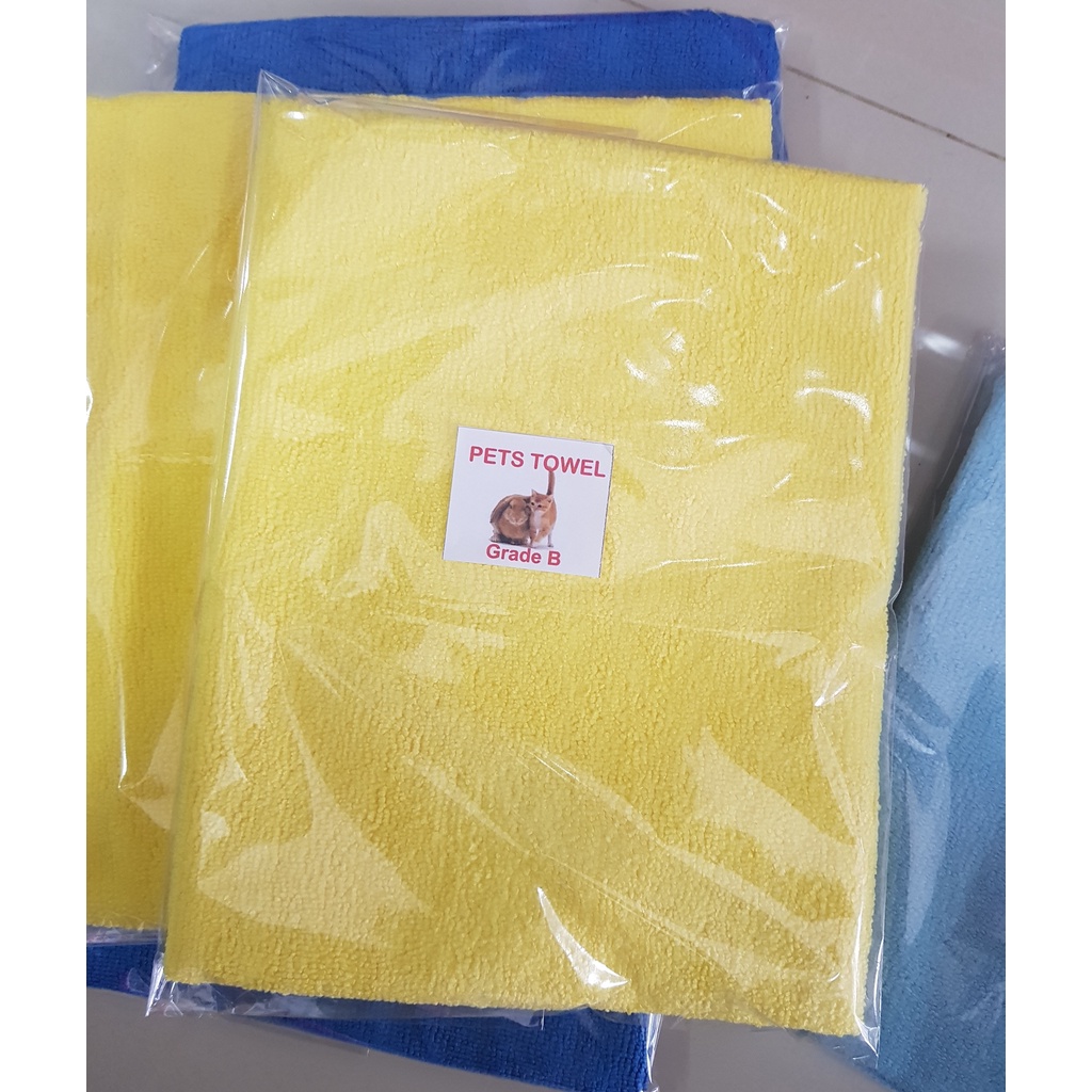 Handuk Kucing, kelinci &amp; Anjing MICROFIBER TOWEL untuk Mengeringkan Bulu Cepat