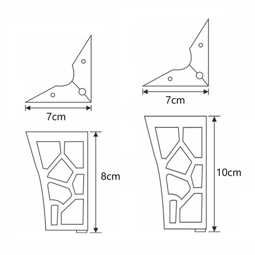 Lanfy Furniture Kaki Bahan Metal Warna Hitam/Emas/Silver Untuk Tempat Tidur Dengan Sekrup Lemari Dapur Stand TV Kaki Sofa