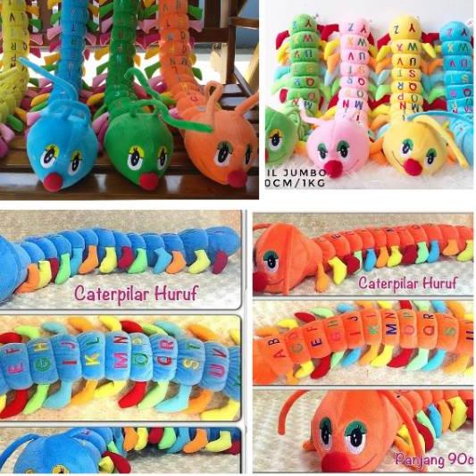 Boneka ulil boneka ulat pajangan mobil panjang 90 cm