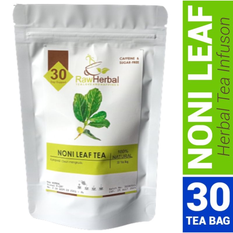 NONI LEAF TEA : MORINDA CITRIFOLIA LEAF TEA / TEH DAUN MENGKUDU ISI 30 TEA BAG