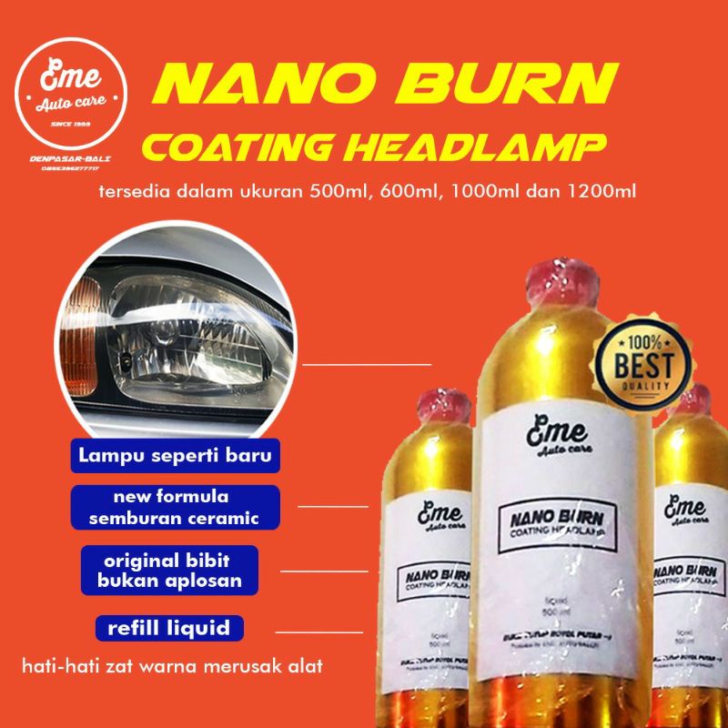 500ml Premium Reffil Great A Isi Ulang Nano Burn Coating Headlamp Eme Orginal Shopee Indonesia