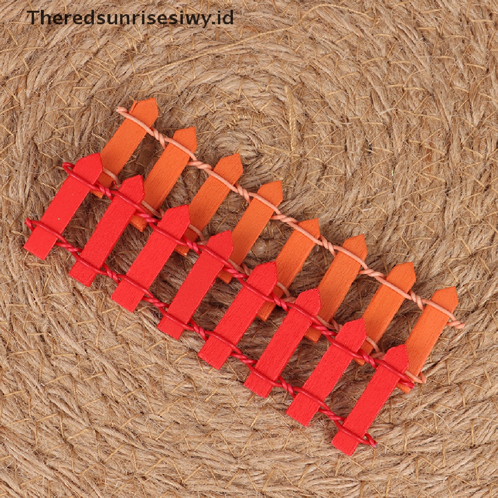 (Theredsunrisesiwy.Id) 5pcs Miniatur Pagar Kayu Diy Untuk Dekorasi Rumah Boneka