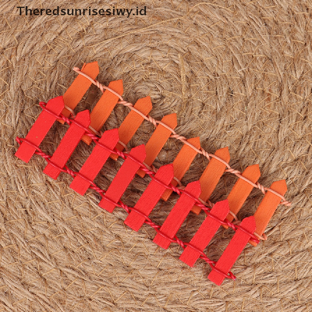 (Theredsunrisesiwy.Id) 5pcs Miniatur Pagar Kayu Diy Untuk Dekorasi Rumah Boneka