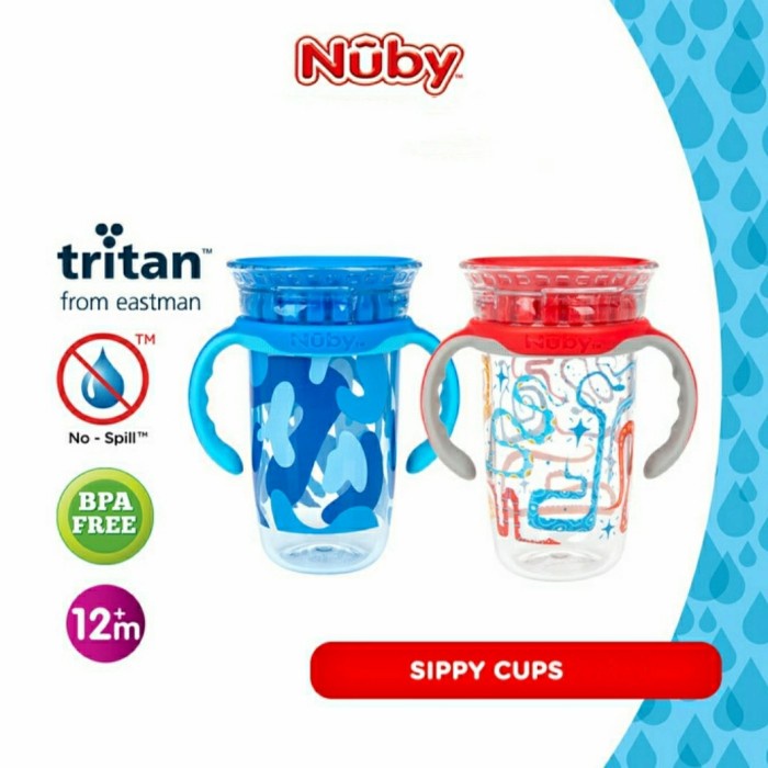 NUBY Tritan Smart Cup Sippy Cup Gelas Minum Bayi Baby Training Cup Cikarang