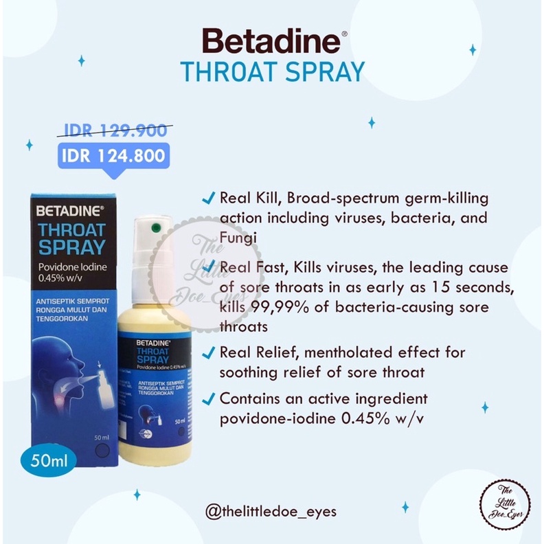 [READY] Betadine Cold Defence Nasal Spray Kids / Throat Spray