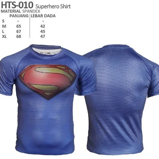 HTS-010 Kaos superhero sport fitness bodyfit Superman Justice League