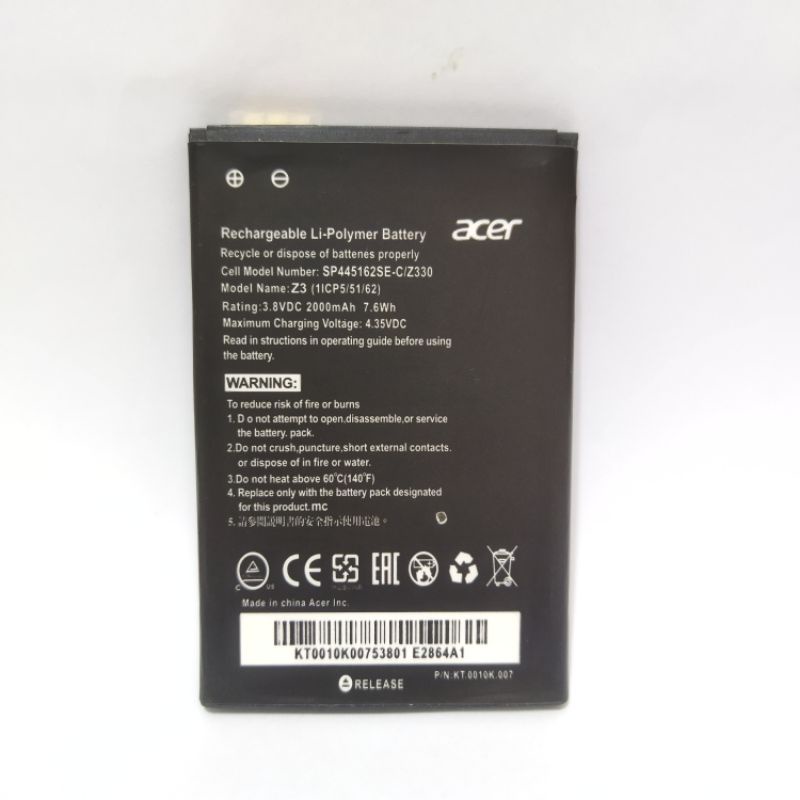 Baterai batre ACER Z3 Original