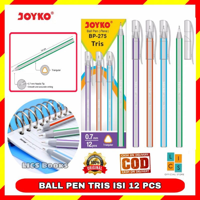 

Ball Pen Pulpen Bolpoin Joyko Tris 1 Box isi 12 pcs
