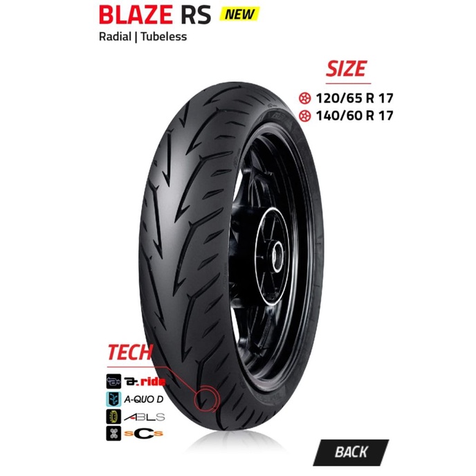 BAN FDR BLAZE RS 140/60-17 TUBLESS RING 17