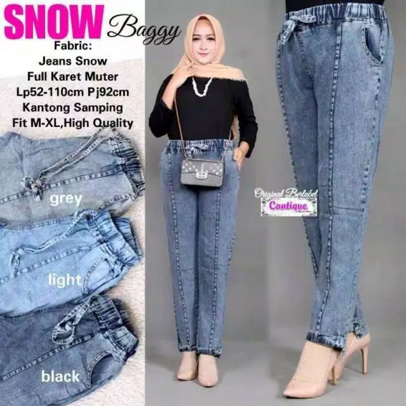 Celana Snow Baggy Jeans Standart dan Jumbo