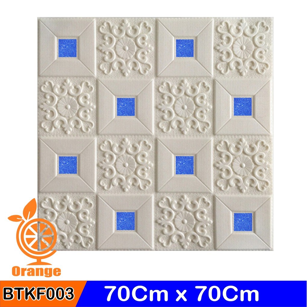 Wallpaper 3D Foam Motif Batik Brickfoam ukuran 70CMX70CM HomeLiving