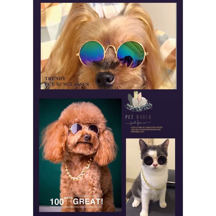 TERMURAH Kacamata Kucing Anjing Eyeglasses Sunglasses Hewan Kecil Pet Dog Fashion Hewanpp