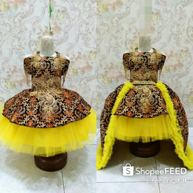 DRESS TUTU BATIK ROK LEPAS PASANG